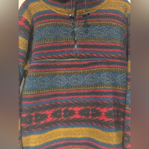 Vintage Kenyon Polartec Hooded Sweater Small Fleece Aztec Made in USA Synchilla - Picture 4 of 9